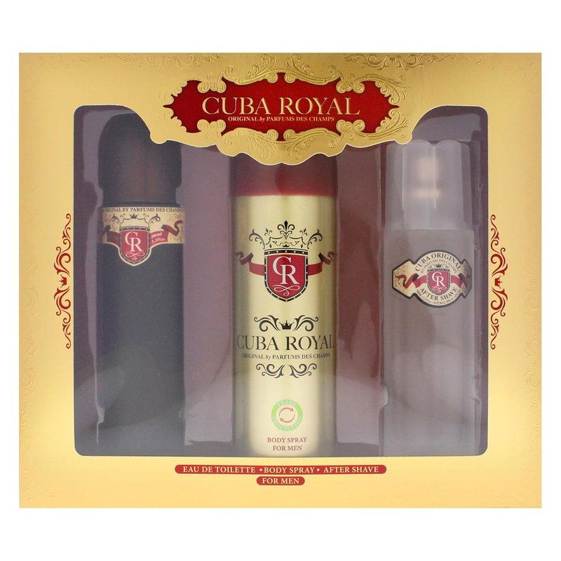 Cuba Royal Men's 3-Piece Gift Set | Fragrance, Aftershave & Shower Gel