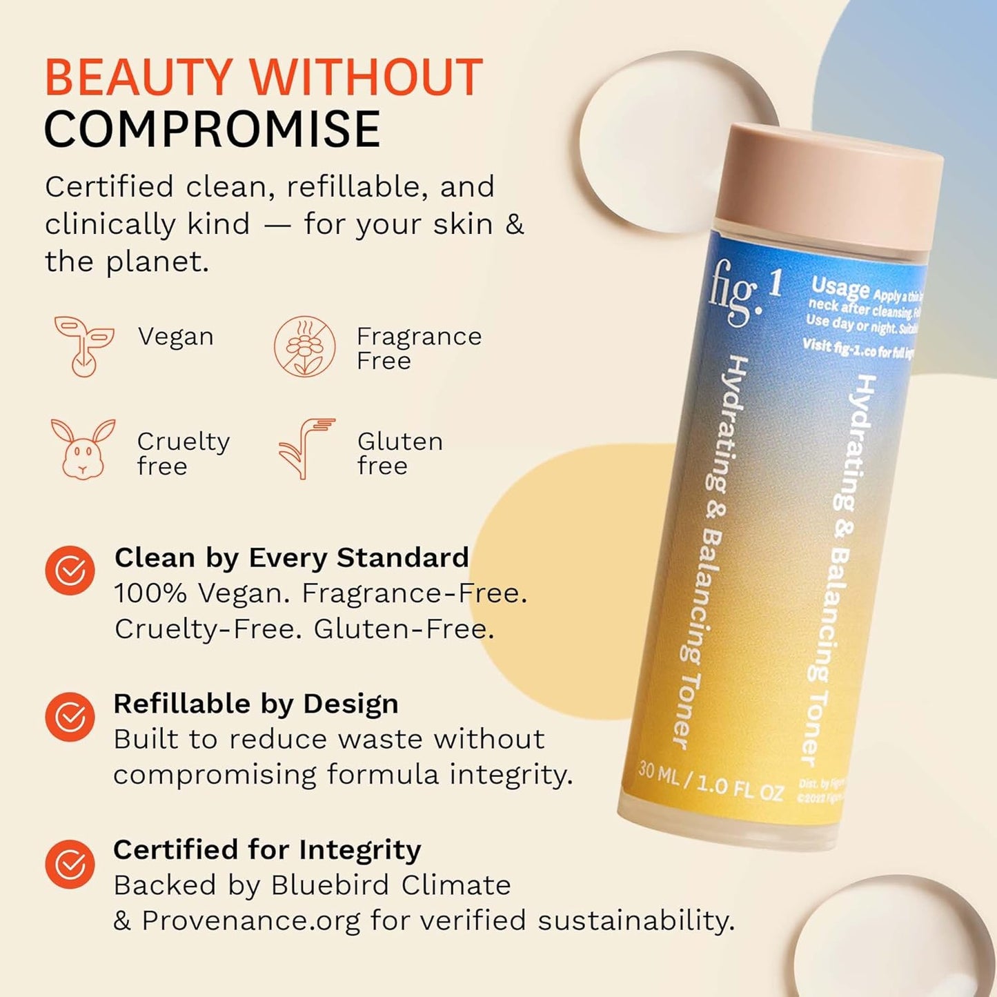 Hydrating Toner Refill for Face | Even Tone & Vegan Skincare with Hyaluronic Acid - 30 ml for Sensitive, Dry, Oily Skin