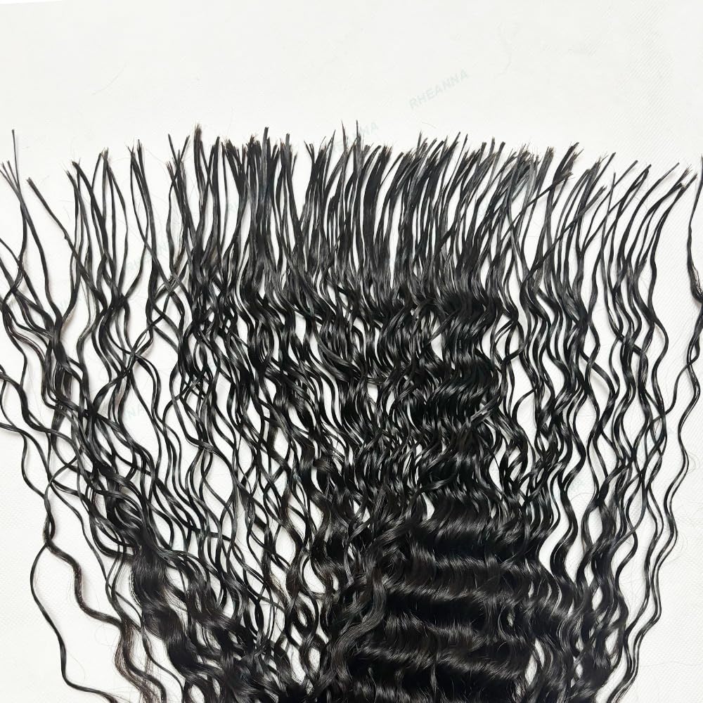Curly Bulk Human Hair - Pre-Divided Loose Deep Wave Extensions for Boho Braids | 18 Inch, 50g (160 Roots)