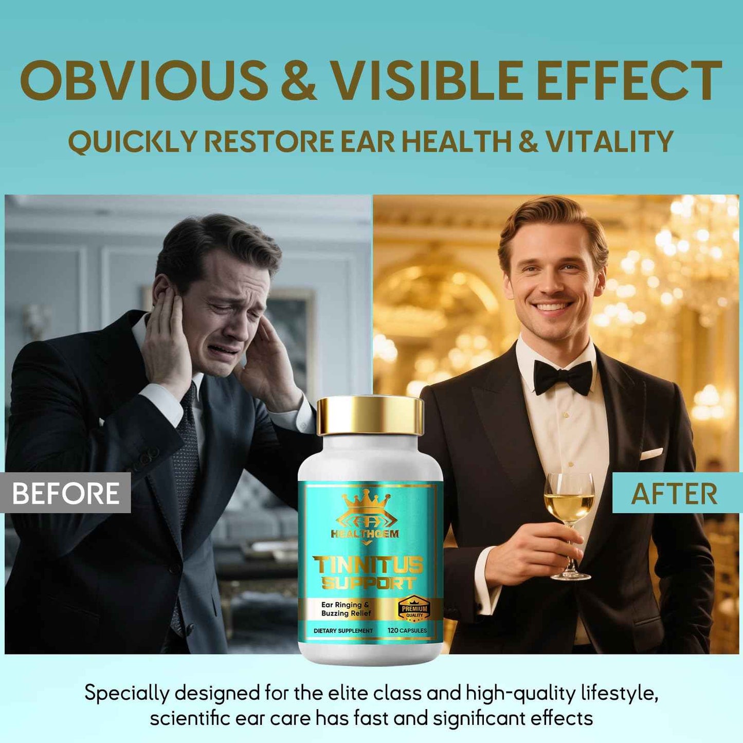 HEALTHGEM Tinnitus Relief for Ringing Ears