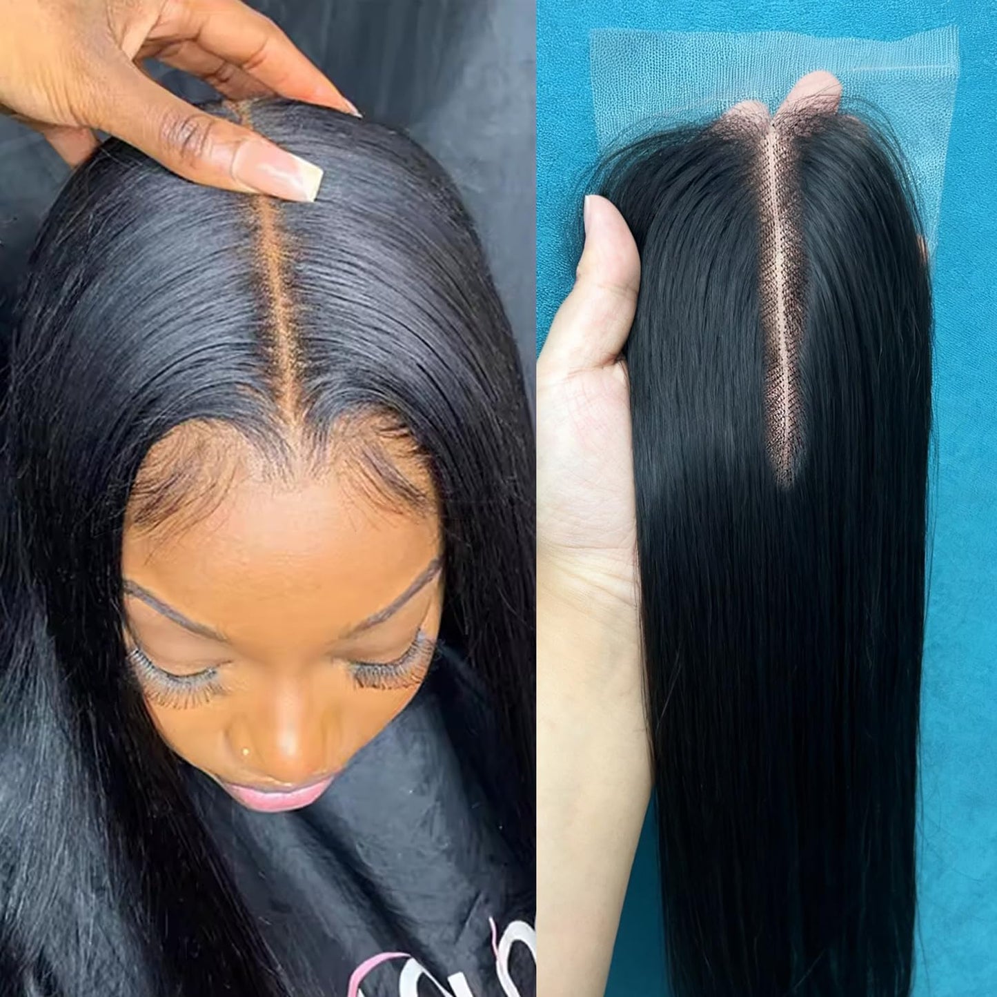 2x6 Hd Lace Closure Straight Indian Virgin Human Hair,18Inch Middle Part Pre Plucked Natural Hairline Transparent Swiss Lace Closure Human Hair