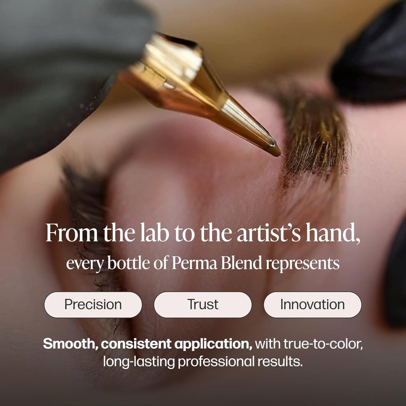 Perma Blend Taupe Tattoo Ink - Cool Light Brown Eyebrow Pigment - Vegan-Friendly, High Density Color | 0.5 oz