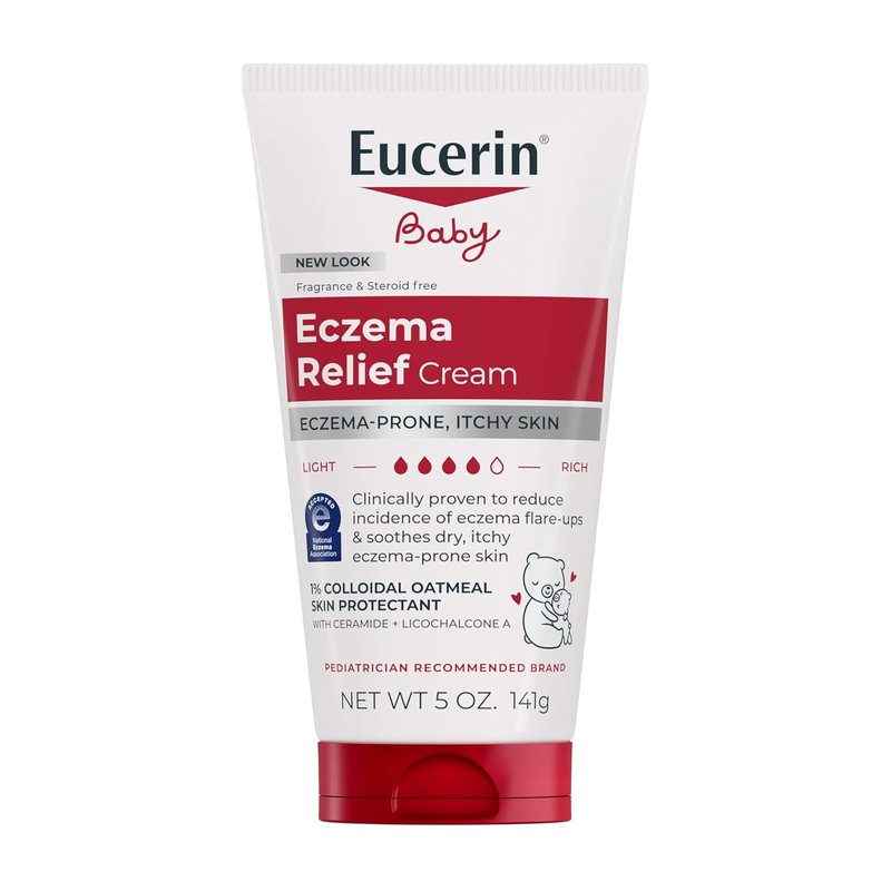 Eucerin Baby Eczema Relief Cream - Steroid & Fragrance Free | 5 oz Tube for Ages 3+