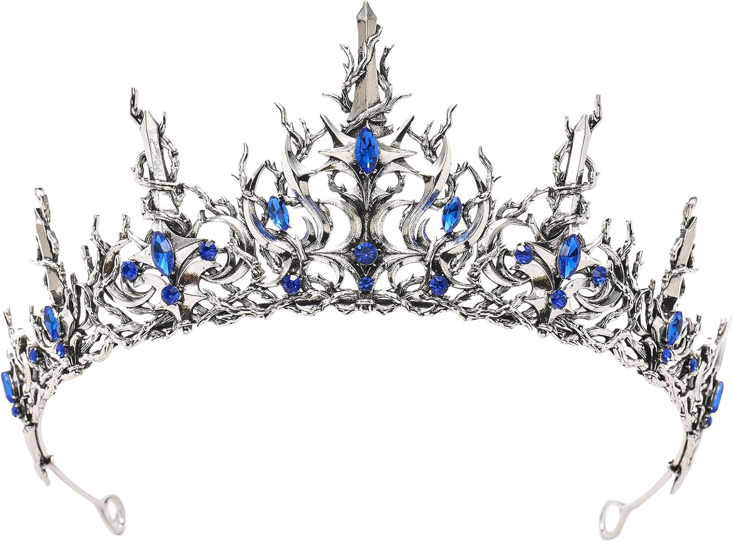 Halloween Crown - Black Gothic Tiara with Vines | Baroque Costume Accessory for Women & Girls