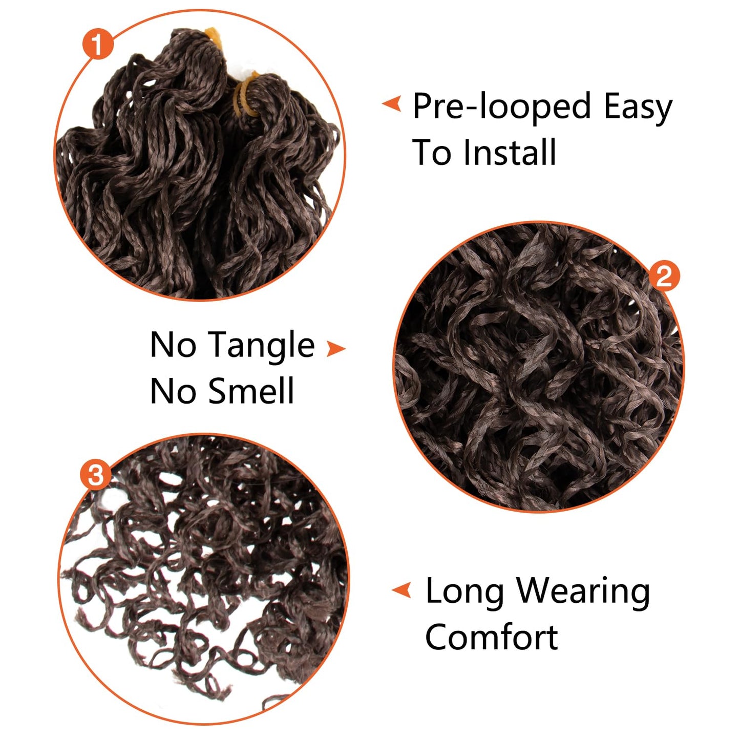 Wavy Small Box Braids Crochet Hair - 55-Inch Synthetic Extensions | 8 Packs, 28 Strands Each - Perfect for Black Women