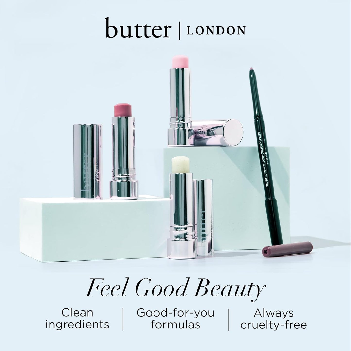 Butter LONDON Lippy Hydrating Lip Balm - Pink Champagne | Lightweight Plant-Based Moisturizer for Soft, Nourished Lips