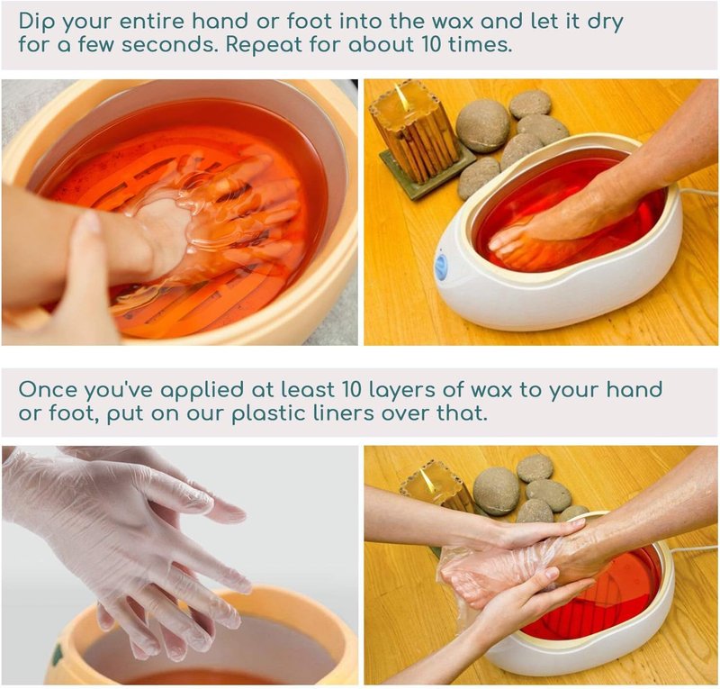 Paraffin Wax Bath Liners - Thicker Heated Foot Spa Booties | 200pcs Plastic Socks & Gloves for Hand & Foot Therapy