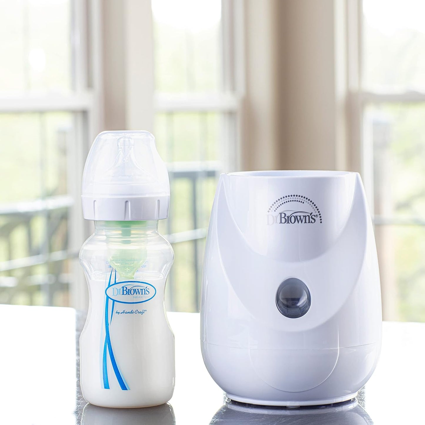 Dr. Brown's Baby Bottle Warmer & Sterilizer - BPA-Free Plastic | Fast Heating for Bottles & Food Jars