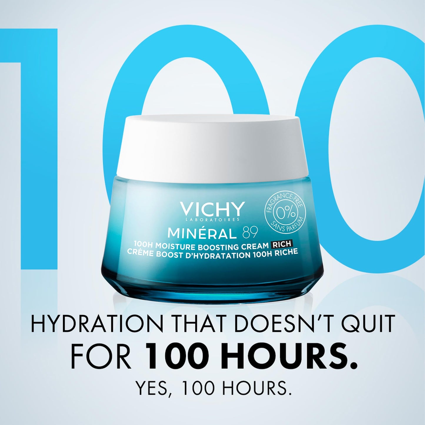 Vichy Rich Fragrance Free Hydration Duo with Mineral 89 Fortifying & Hydrating Daily Skin Booster + Vichy Mineral 89 Fragrance Free Rich Cream, Moisture Boosting Cream, For Dry, Sensitive Skin
