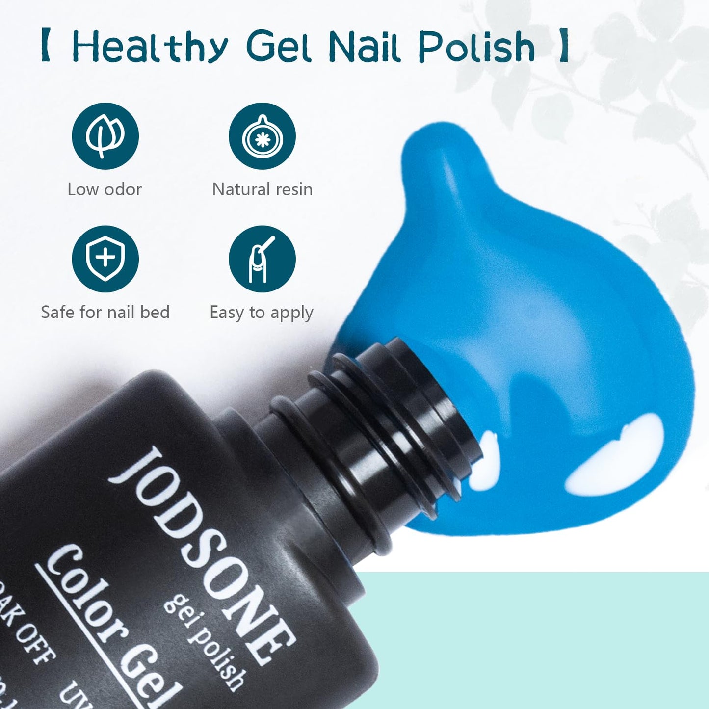 JODSONE Gel Nail Set 20+3 Colors High Shine Gorgeous Gel Polish Base Top Matte Coat Nice Gifts Show Charm