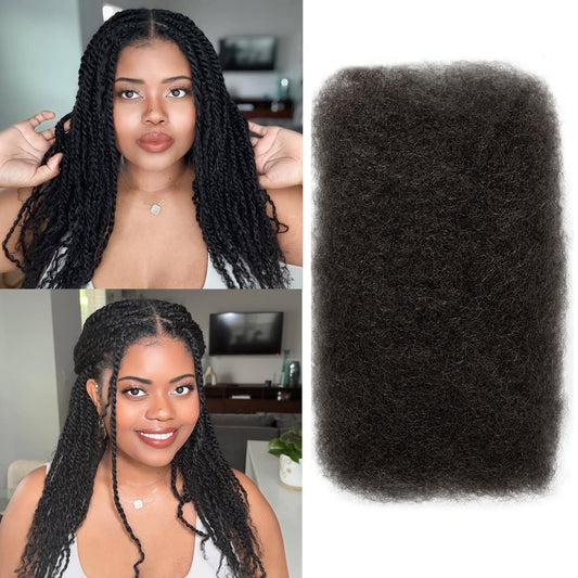 Afro Kinkys Bulk Human Hair,12 Inch 50g/Pack Afro Kinky-Curly Human Hair Bulk for Mini Twist,4c Auburn Brown Bulk Human Braiding Hair For Micro,Crochet,Repair, Dreadlocks,Locs Extensions #30