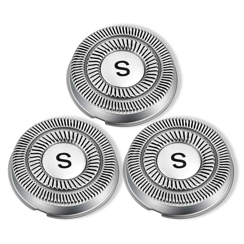 SweetLF 3 Pcs Replacement Shaver Head Blade Cutters IPX7 Waterproof Electric Razor Wet & Dry 3D Men’s Rotary Shaver SW-BC09