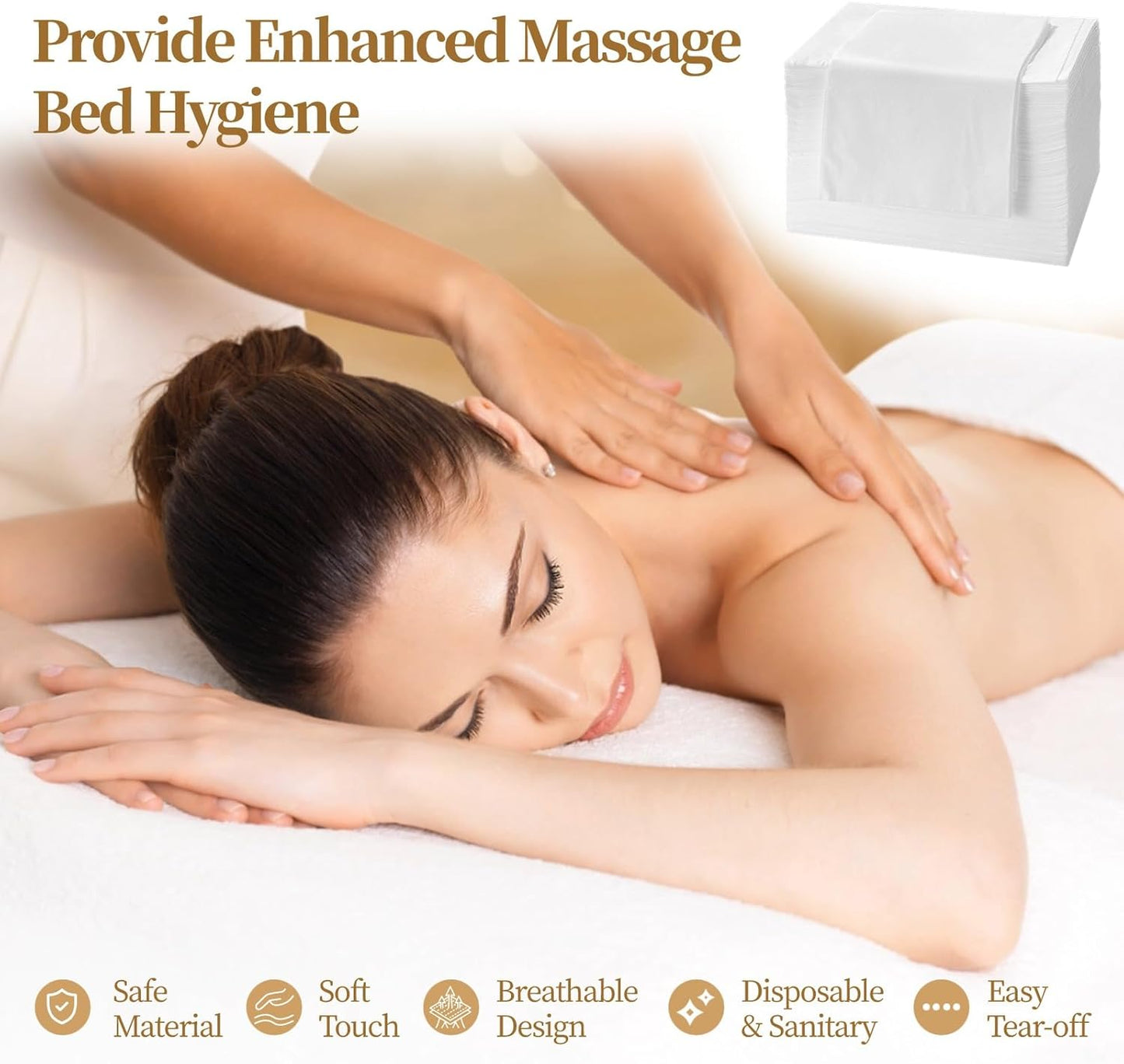 Disposable Massage Table Sheets - 100PCS Non-Woven Fabric Covers for Spa & Salon | 71” x 31.5”