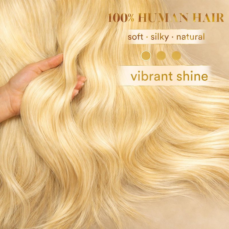 Frealhd 613 Blonde Body Wave Bundles Human Hair 16 Inch, 100% Virgin Human Hair 1 Bundle No Synthetic Blend, Triple Lifespan Salon Grade Remy Hair Extensions For Women