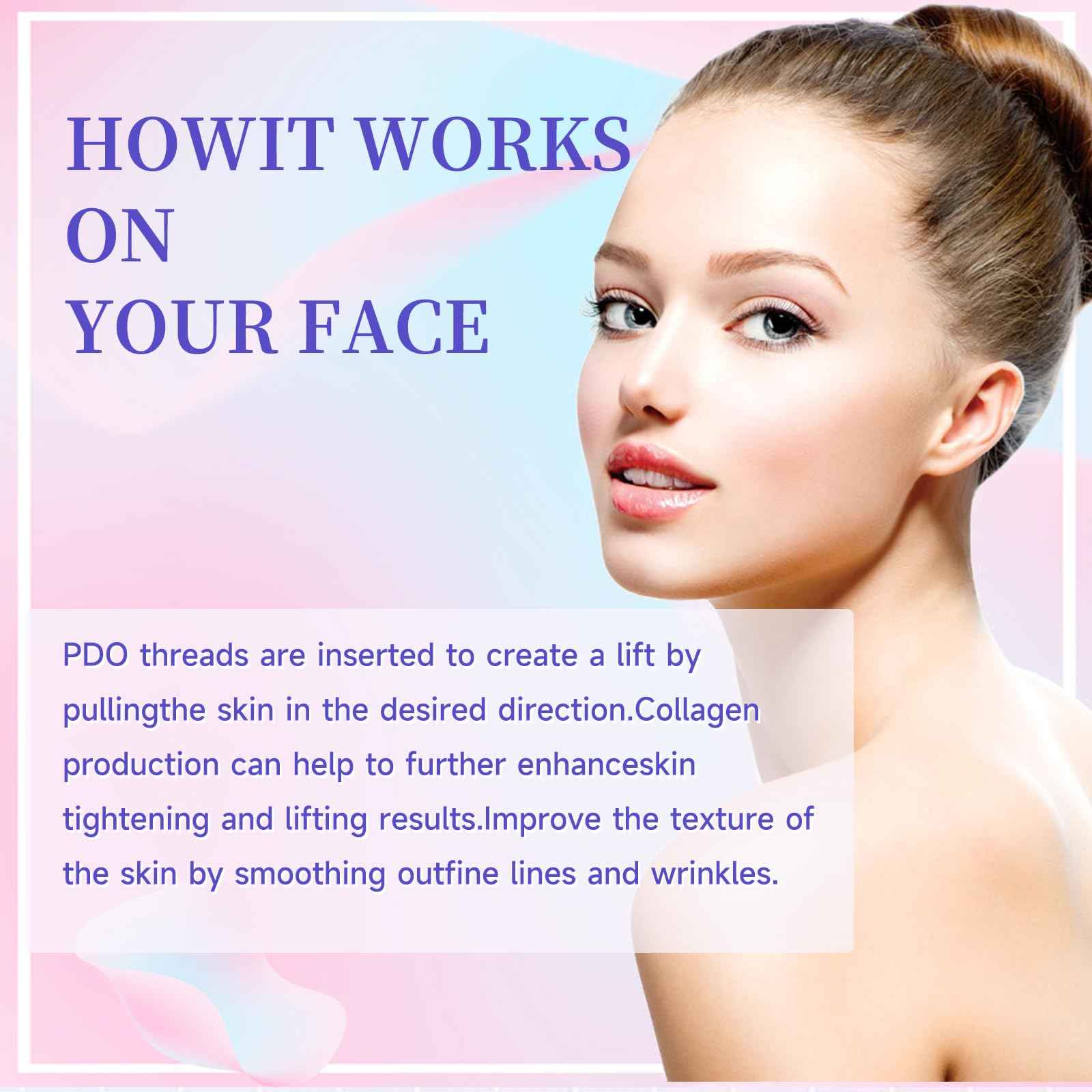 Pdo threads for face lift PDO Screw Threads 20PCS – Twisted Design for Cheeks & Jawline(s27g50mm)