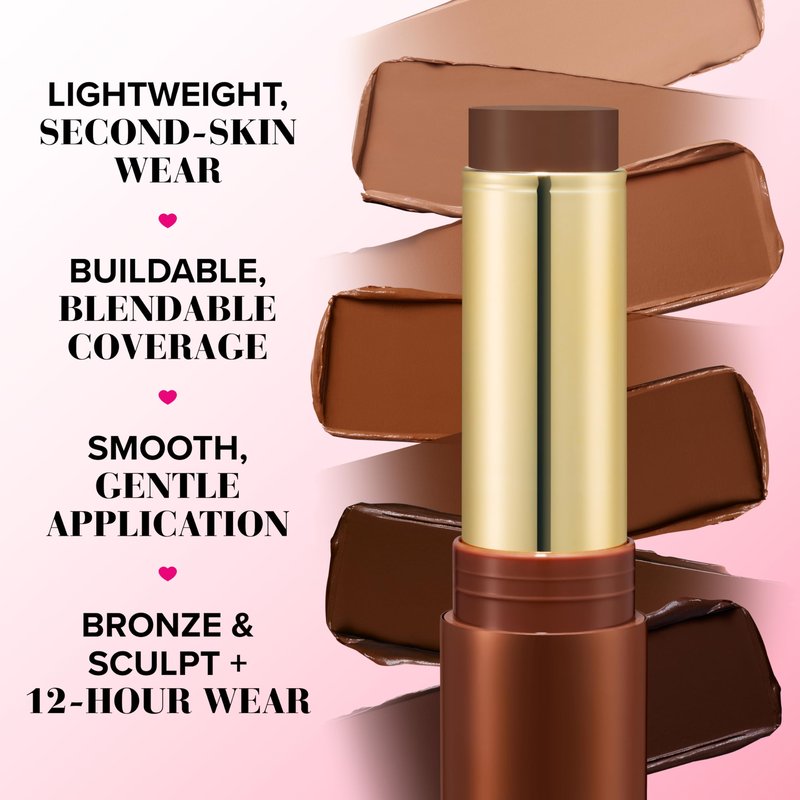 Too Faced Chocolate Soleil Melting Bronzing & Sculpting Stick | Multi-Use, Contour + Cream Bronzer Stick | Lightweight, Satin-Finish with Buildable Coverage, 0.28 Ounce, 0.28 Ounce, Chocolate Mousse