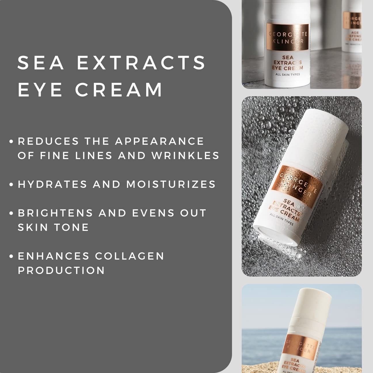 Sea Extracts Eye Cream - Antioxidant-Rich Undereye Treatment for Brightening & Firming | 1/2 oz
