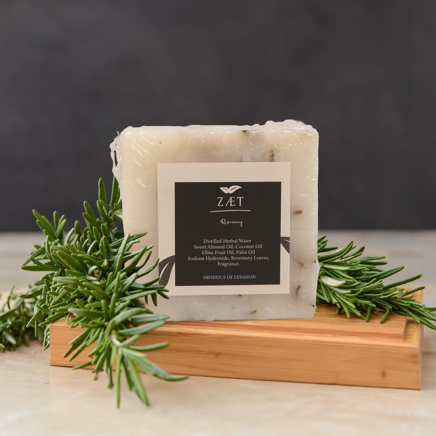 ZÆT 4-Pack Rosemary Bar Soap – Made with Rosemary Leaves, Olive Oil and Coconut Oil - Handmade Soap Bar for Face, Body and Hands - Gently Cleanses and Hydrates All Skin Types- For Men and Women