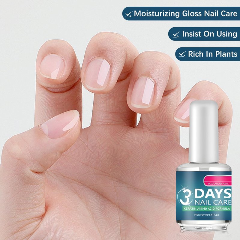 3 Days Nail Care - Strengthening and Hydration, Keratin Amino Acid Formula Nail Treatment Oil, for Dry, Weak & Fragile Nails (2Pcs)