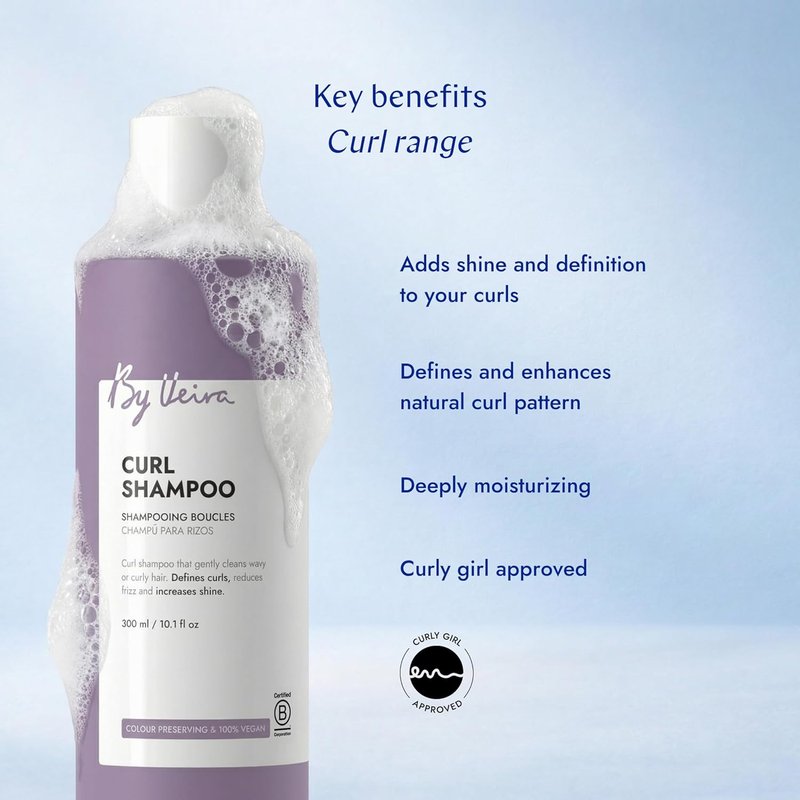 Curl Shampoo for Curly & Wavy Hair - Gently Cleanses, Defines & Reduces Frizz | 10.1 Fl Oz, Vegan & Sulfate-Free