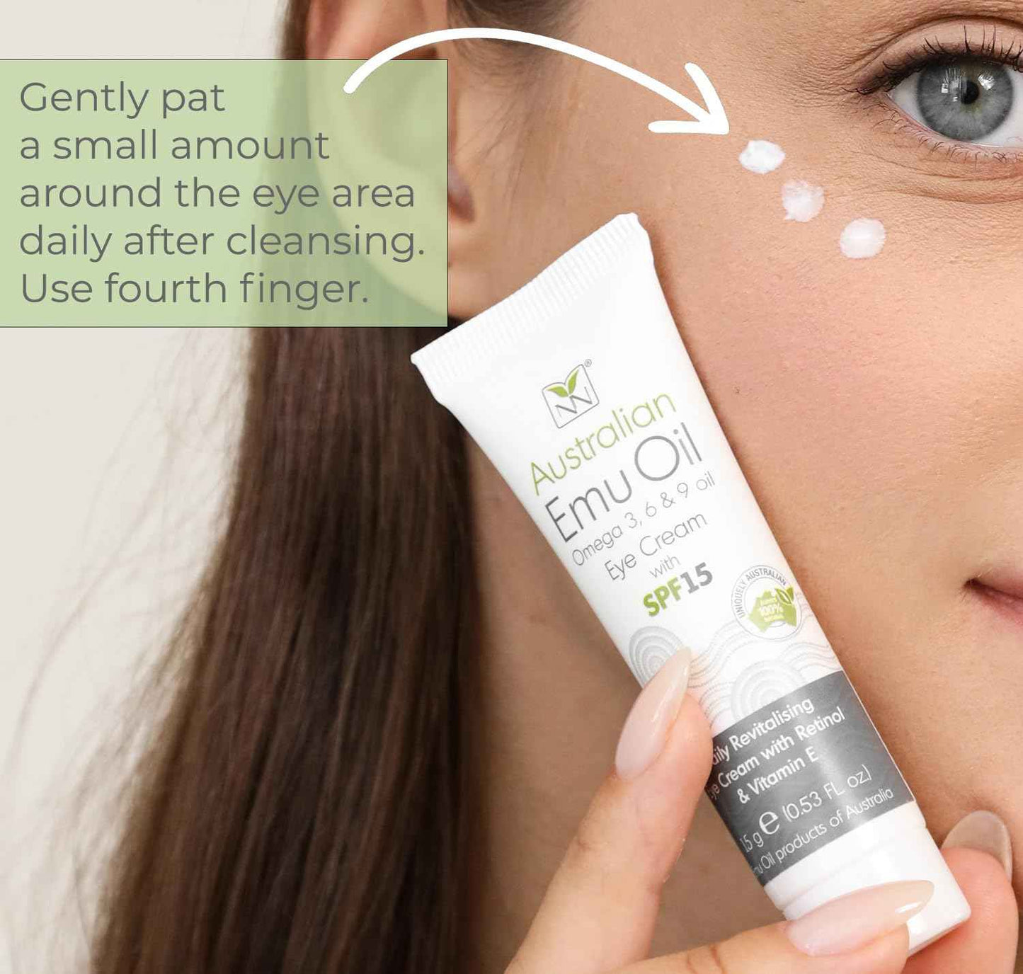 Y-Not Natural Revitalising Eye Cream – Retinol, Emu Oil, Vitamins A C D E K2, SPF 15 – Anti-Aging Hydrating Eye Treatment for Wrinkles, Puffiness, Eye Bags, Dark Circles – 15g/0.53oz – Clean Skincare