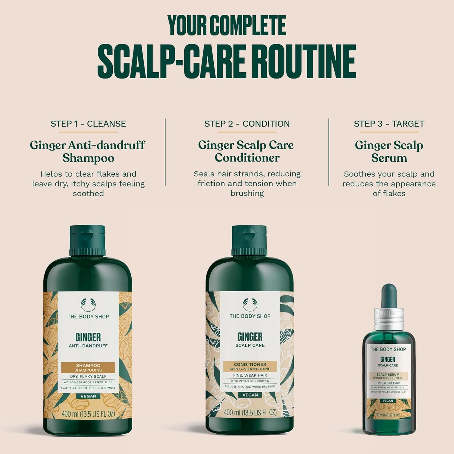 Ginger Conditioner for Scalp Care - Refreshing Vegan Formula with Ginger Essential Oil | 8.4 fl oz