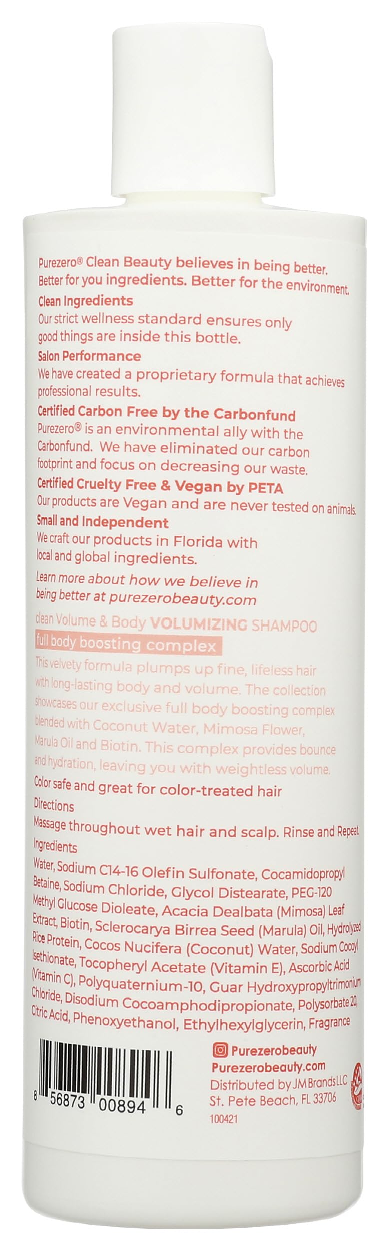 Purezero, Shampoo Volumizing Salon Series, 12 Ounce