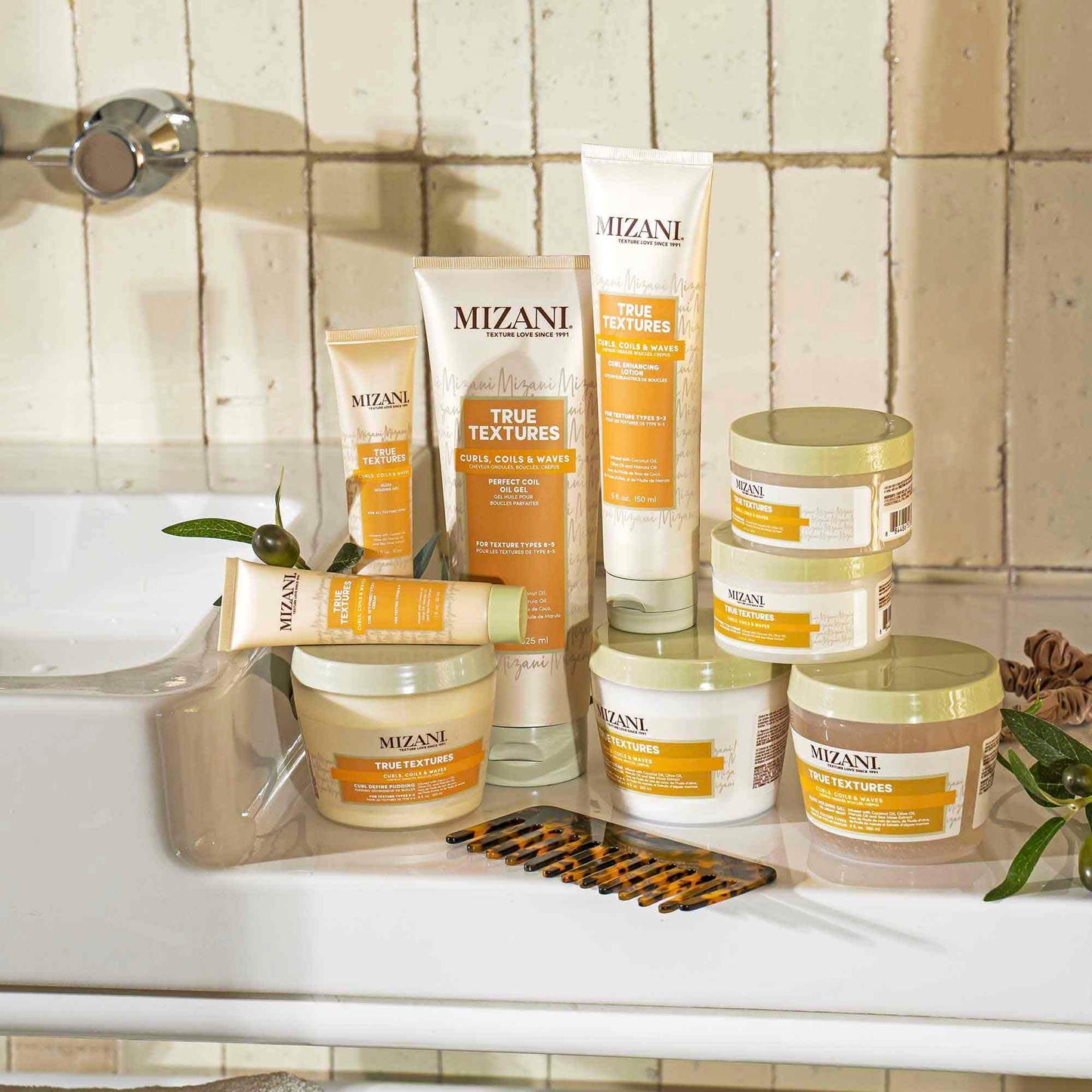 Mizani True Textures Coil Stretch Cream | Soft Hold Curl Shamping Cream | Non-Drying| For Curly, Coily Hair | 8.5 Fl Oz