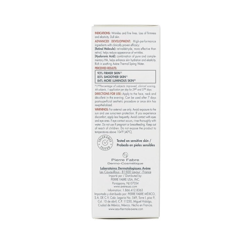 Avène Retinal Face Cream - Multi-Corrective Anti-Aging Formula with Retinaldehyde, Niacinamide & Hyaluronic Acid | 1 Fl Oz