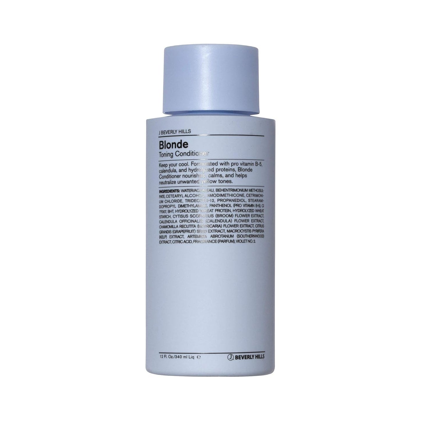 J Beverly Hills Blue Blonde Toning Conditioner - Vitamin B5 for Brassy Hair | 12 Oz & 32 Oz Options