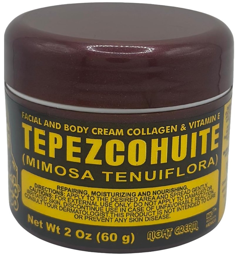 DEL INDIO PAPAGO Night Skin Cream with Tepezcohuite, Light Cream, 2 Oz (60g), 2 Pack