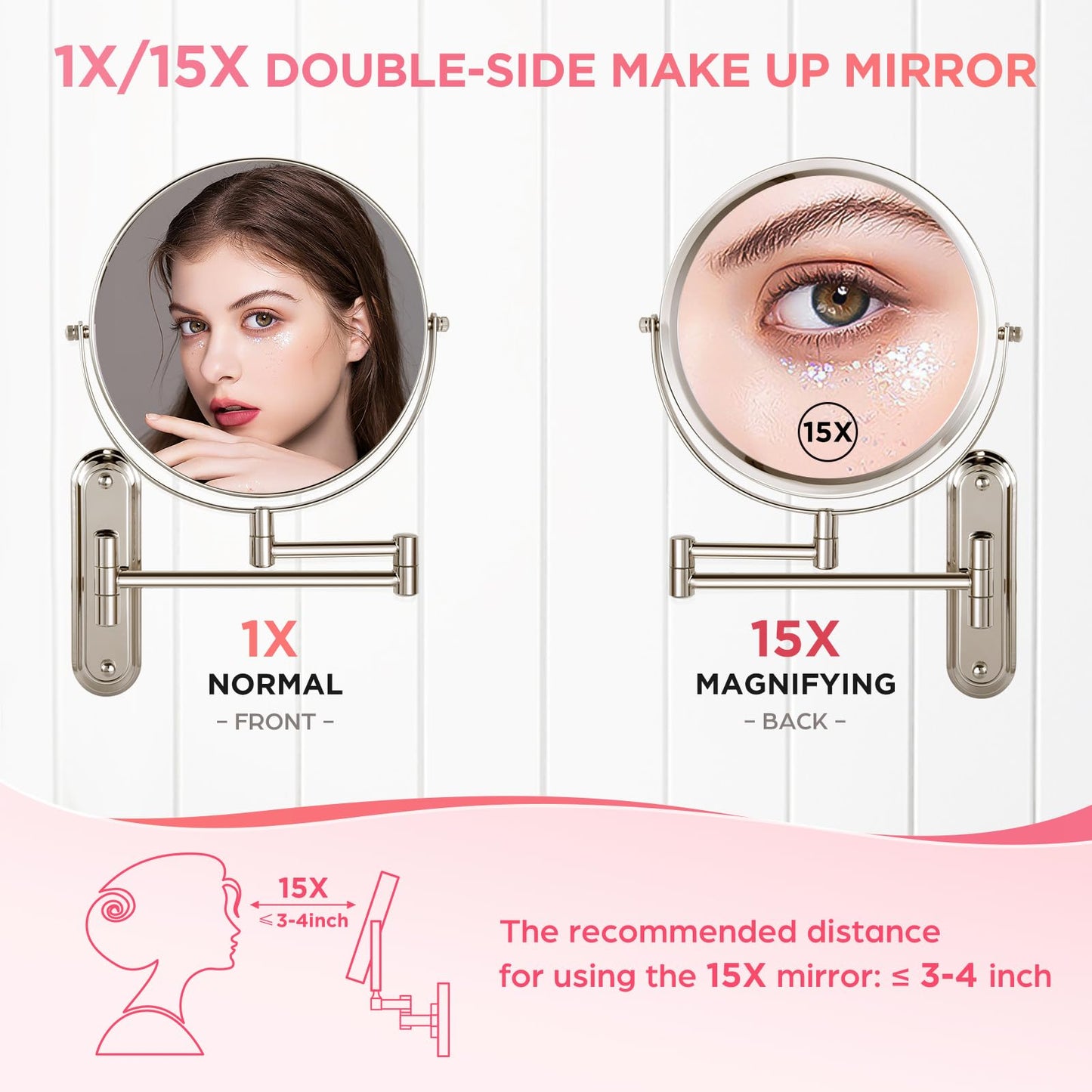 VORREMIRR Wall Mounted Makeup Mirror