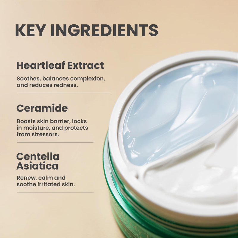 AXIS-Y Cera-Heart My Type Duo Cream with Heartleaf & Ceramide - Redness Relief & Moisture Skin Barrier Repair - Vegan Korean Skin Care Moisturizer Face Cream (2.02 fl. oz.)