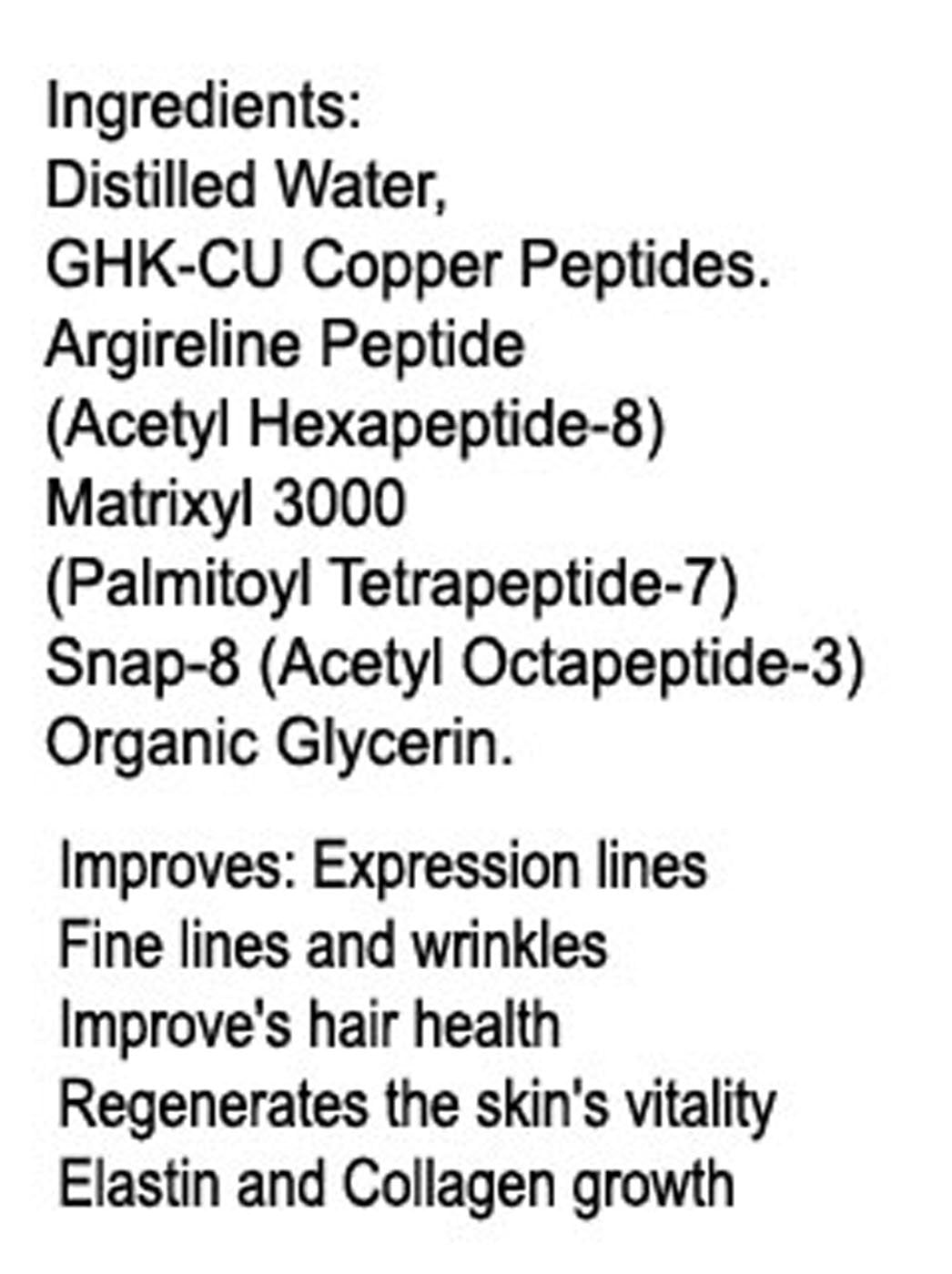 DNA Code®-No Needle Alternative-Argireline Copper Peptide Wrinkle Reduce Serum Booster w/Snap-8, Matrixyl 3000