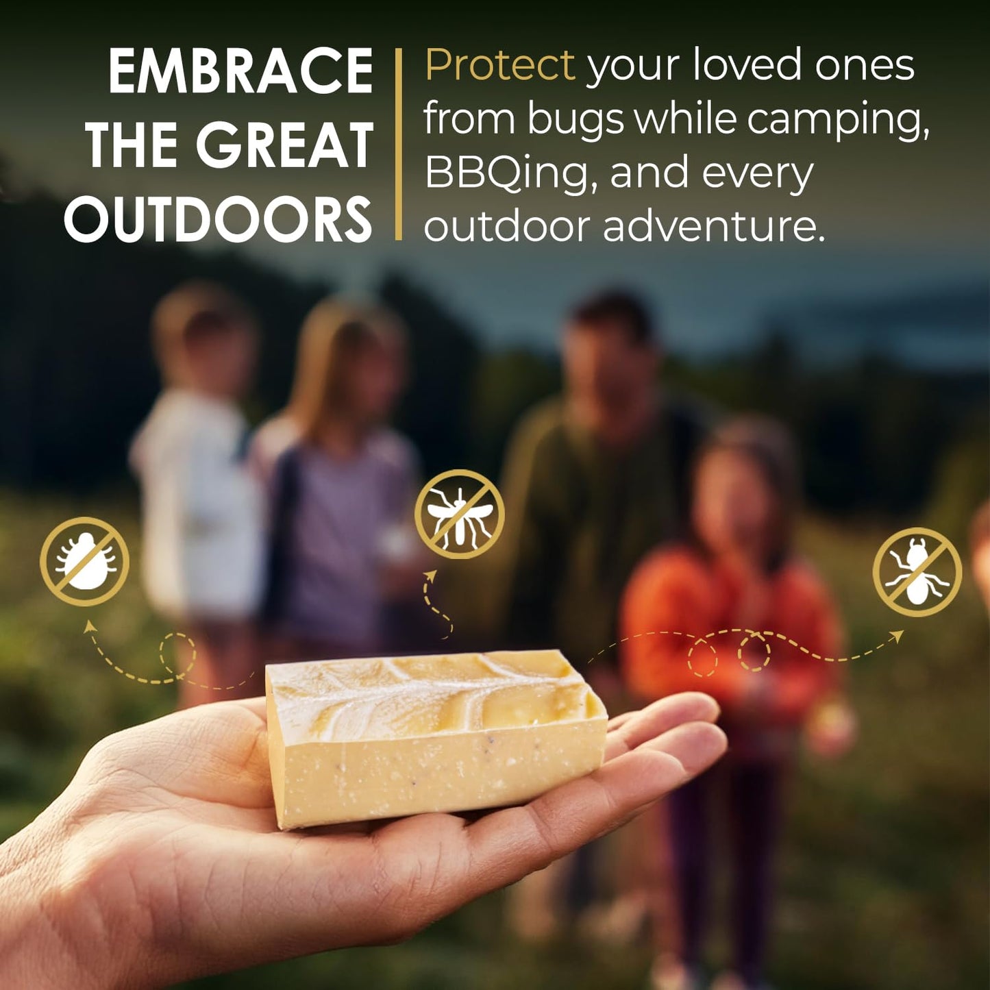 Citronella Bar Soap for Men & Women - Natural Handmade Soap with Pure Citronella Essential Oils | Perfect for Camping & Outdoor Activities