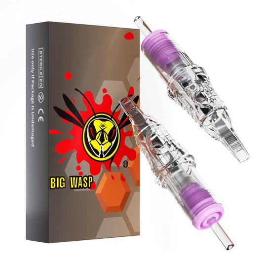 BIGWASP Classic 50Pcs Assorted #12 RM Tattoo Cartridge Needle Curved Magnum