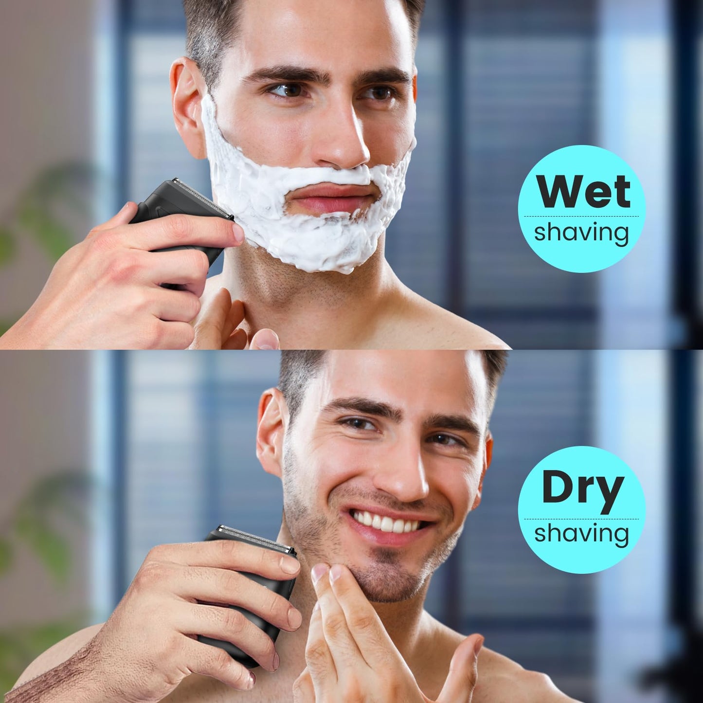 Brightup Electric Foil Shavers for Men Face, Mini Razor