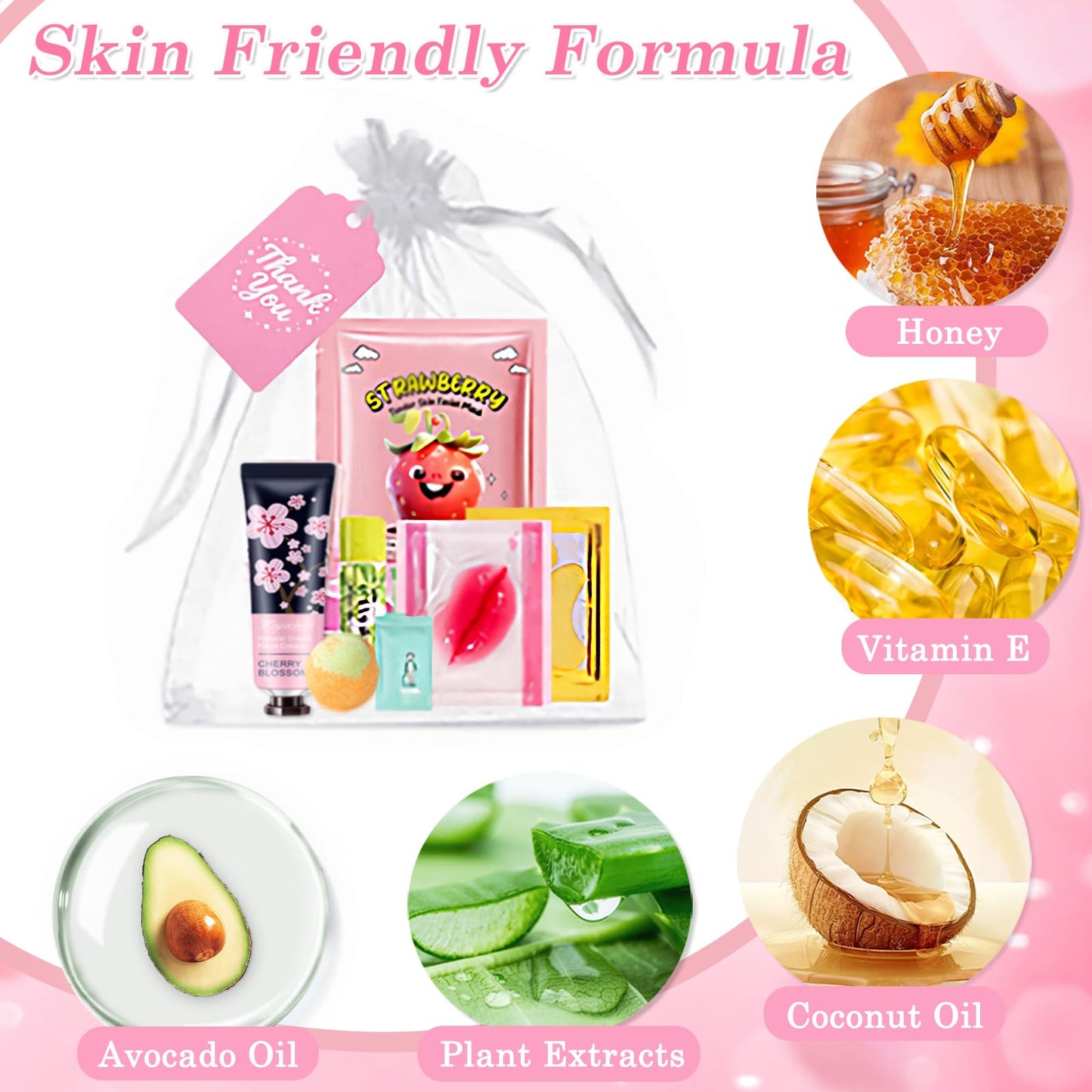 110PCS Spa Party Supplies for Girls, Spa Party Favors Include Lip Mask, Foot Bath Bombs, Face Masks, Skin Care For Teens 10-12, Sleepover Party Supplies for Girls, Spa Birthday Bulk Gifts for Women