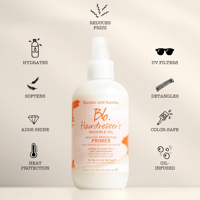 Bumble and bumble. Hairdresser's Invisible Oil Travel-Size Hair Set for Hydration + Frizz Reduction | Shampoo, Conditioner + Hair Primer | 3-Piece Set | Travel Size