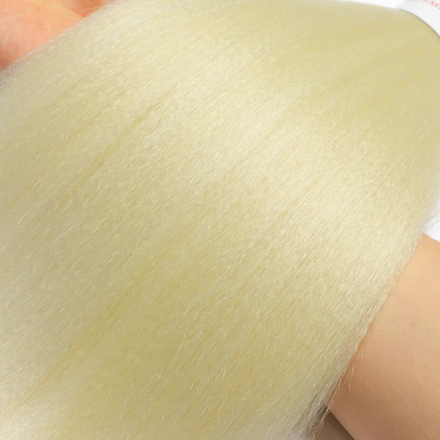 Ubeleco Braiding Hair, Pre-stretched Braiding Hair 8 Packs 48 Inch Soft Yaki Texture, No Itch, Hot Water Setting Hair Extensions for Braids Bleached Blonde (48in,#613)