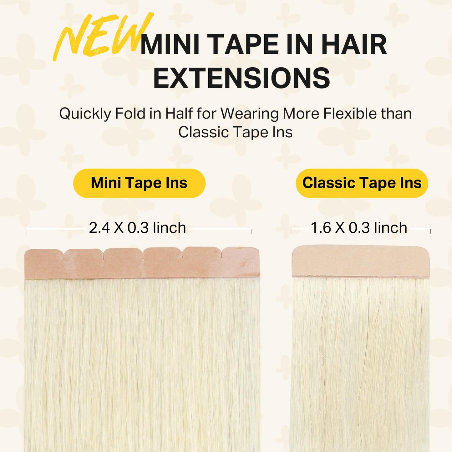 DOORES Tape in Hair Extensions, 16 Inch 10pcs 35g Platinum Blonde Mini Tape Weft Extensions Invisible Remy Real Human Hair Silky Straight DIY Seamless PU Weft Flexible Wear