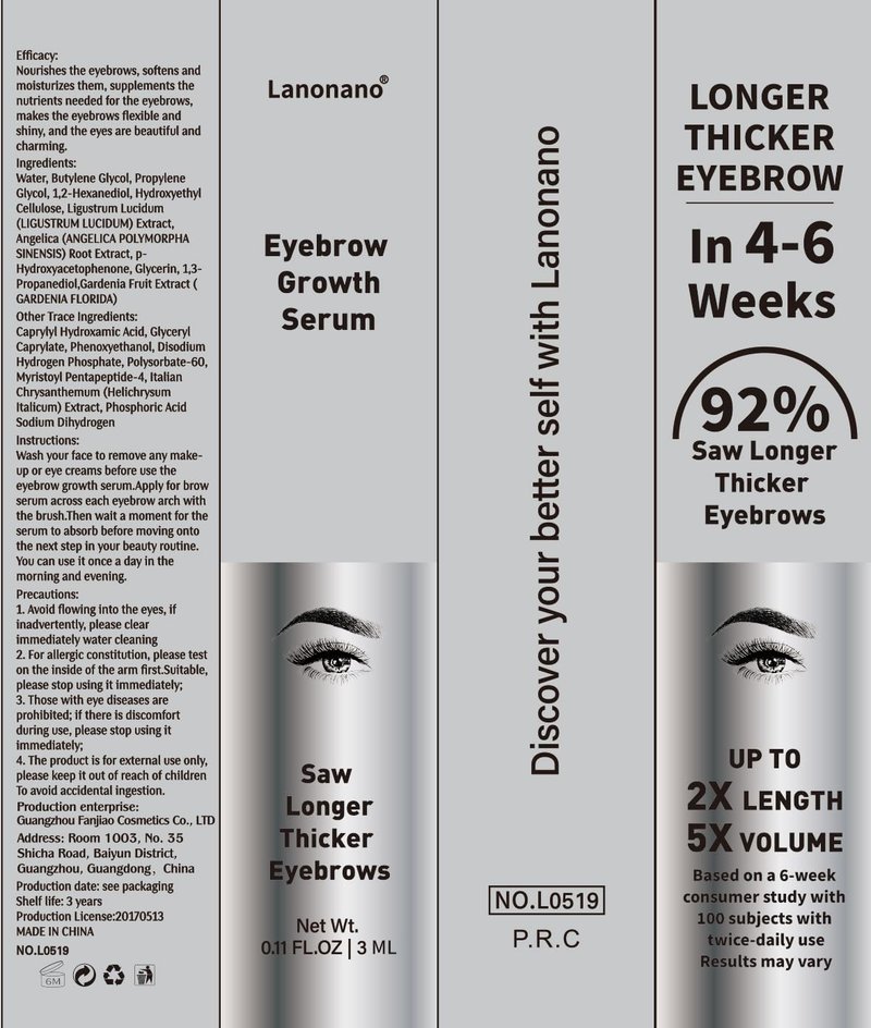 Lanonano Eyebrow Serum, Fuller & Longer Looking Eyebrow Growth Serum, Advanced Eyebrow Enhancement