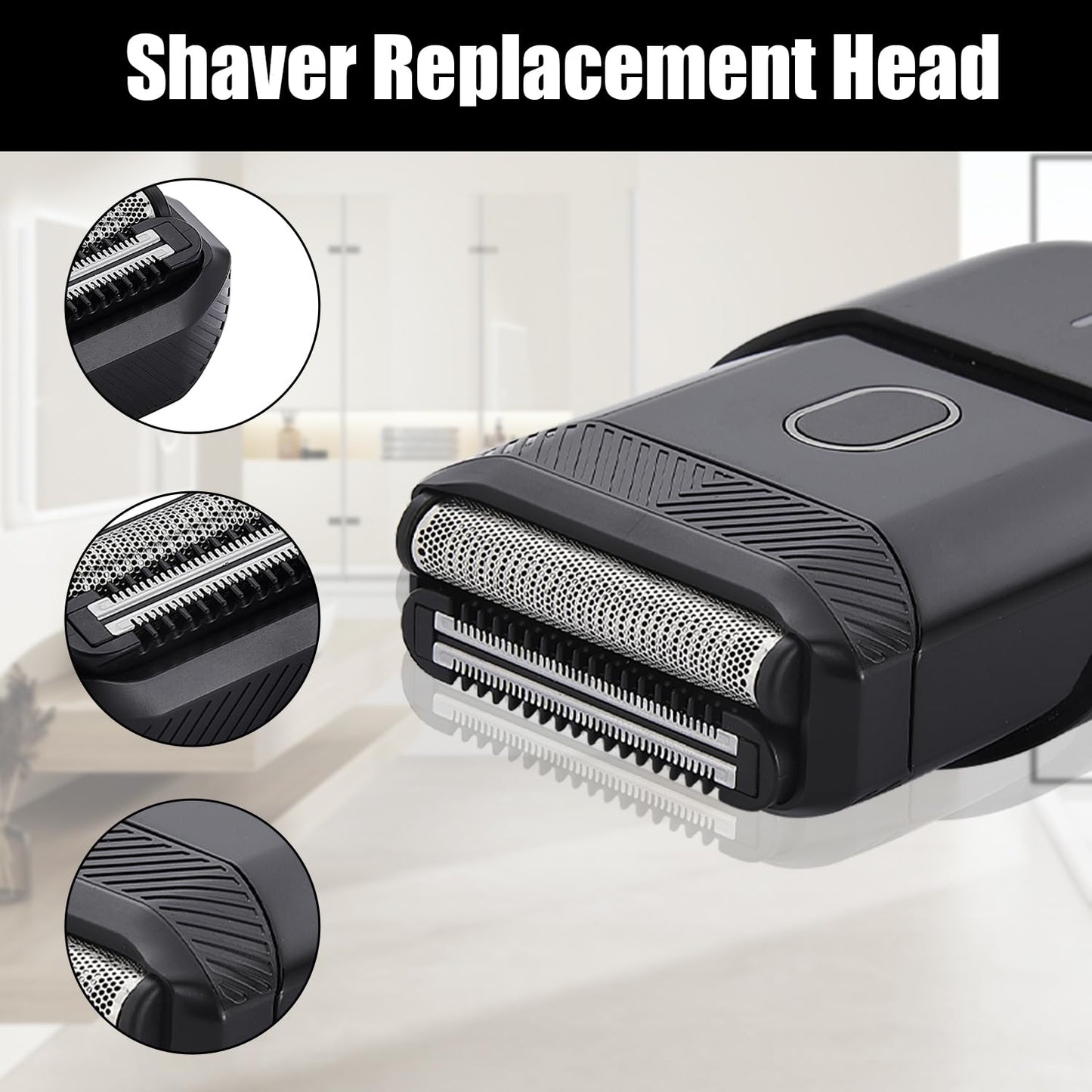 Shaver heads Replacement Blade Compatible with MANSCAPED The Handyman Replacement Blade，Long-Hair Leveler & Foil Blades （2 Pack）