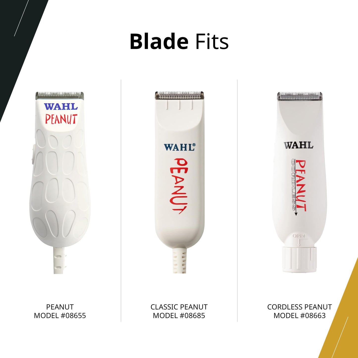Wahl Professional Standard Snap-On Peanut Blade, Easy Maintenance, Sharp Performance, Compatible with Black Peanut and Sterling Bullet
