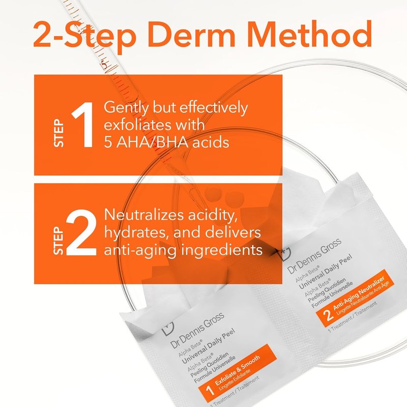 Dr. Dennis Gross Alpha Beta Daily Peel - Universal Treatment for Uneven Skin Tone & Fine Lines | 5 Treatments