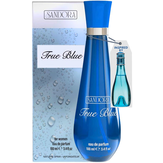 True Blue Woman Eau De Parfum Spray for Women – 100mL Affordable Long Lasting Perfume with Fresh Aquatic Fragrance & Floral Fresh Citrus Scent, Made with Premium Oils for Day & Night Use