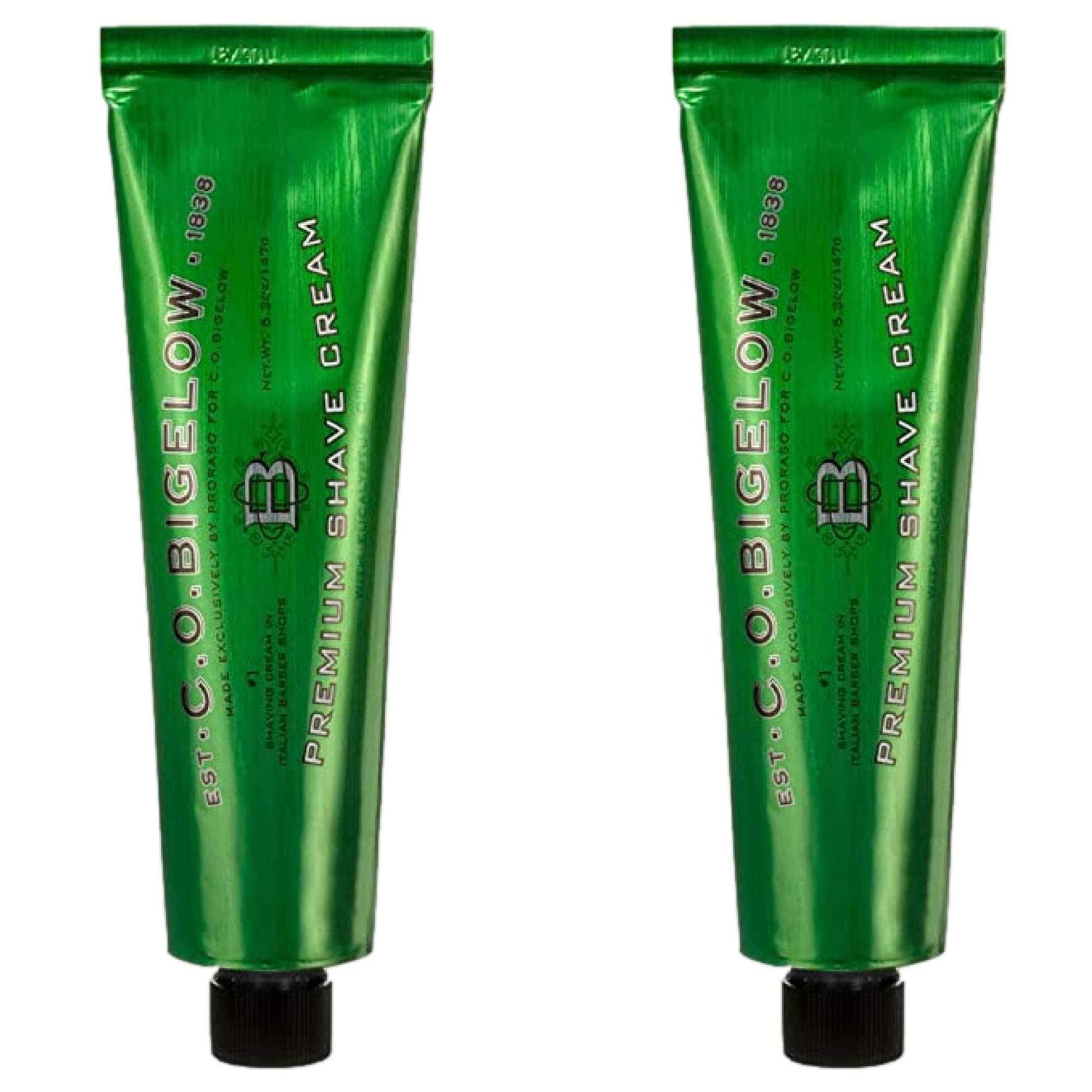 C.O. Bigelow Shaving Cream, 2 Pack of 5.2 oz Mens Shaving Cream with Eucalyptus Oil for Sensitive Skin & All Skin Types