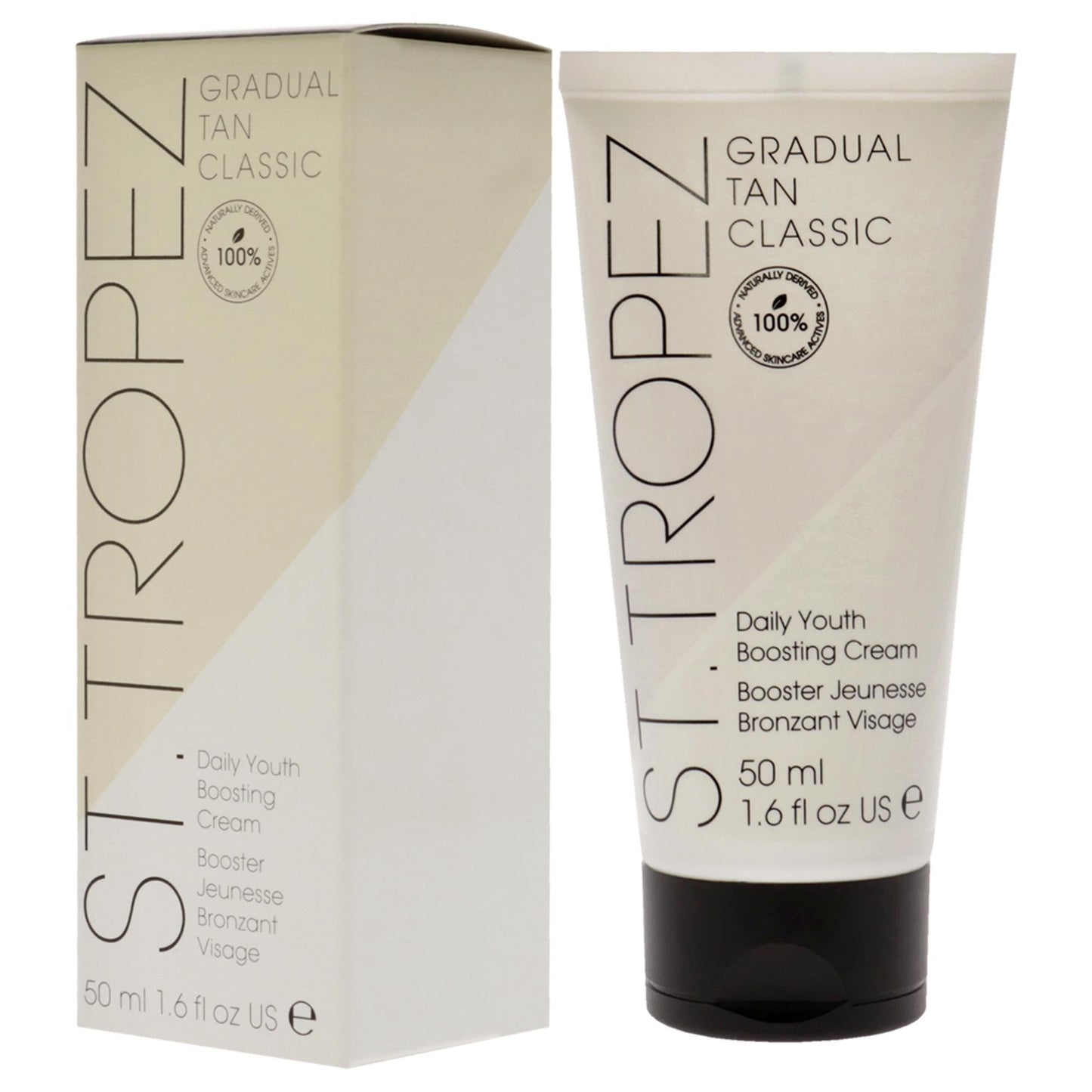 St.Tropez Gradual Tan Classic Daily Youth Boosting Cream, Hydrating Self Tan Face Cream, Vegan, Natural & Cruelty Free, 1.6 Fl Oz