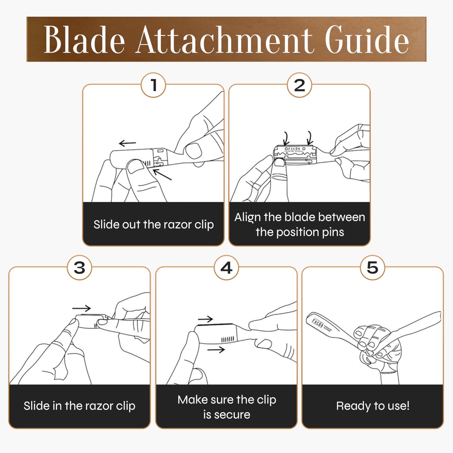 Facón Straight Razors for Men - Professional Barber Straight Edge Razor Kit with 100 Blades,Japanese Stainless Steel Barbero Shaver for a Smooth & Precise Shave, Premium Barber Razor for Men's Shaving