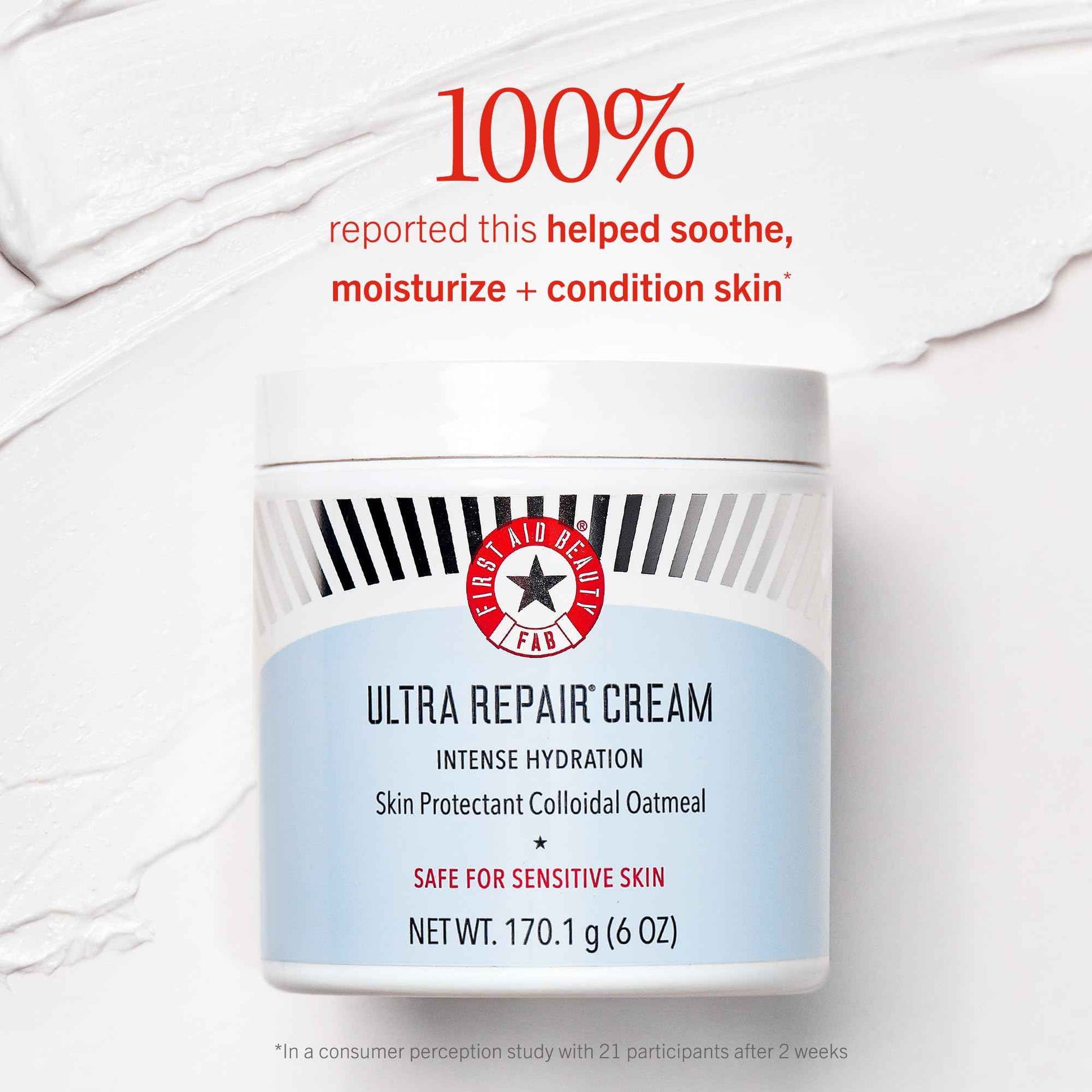 First Aid Beauty - Ultra Repair Cream, Intense Hydration Whipped Colloidal Oatmeal, Clinically Proven to Strengthen Skin Barrier in 7 Days & Helps Relieve Eczema, Luxury Face & Body Moisturizer, 2 oz